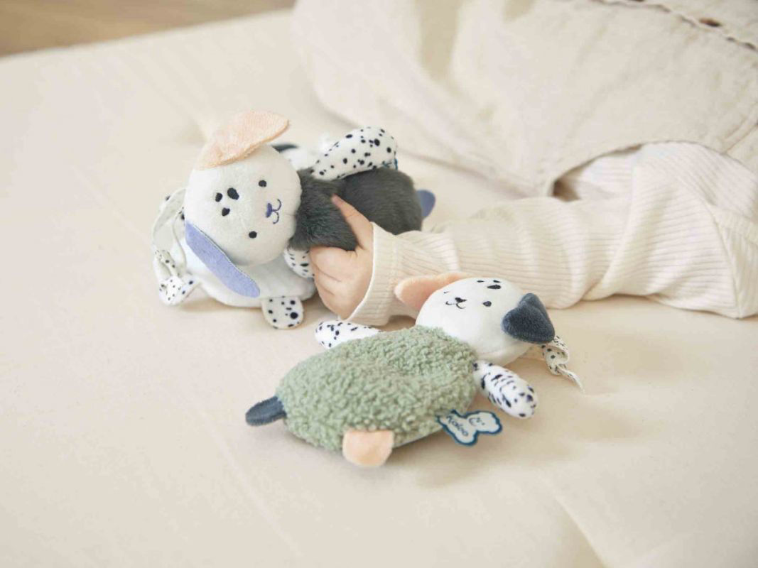 Set 3 Peluche Sensoriali Pendenti per Neonati