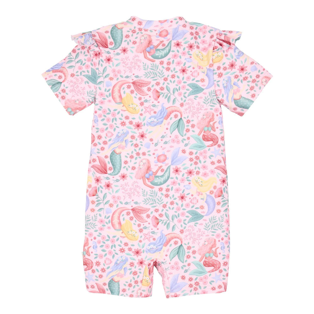 Costume da Bagno Bimba 'Dreamy Mermaid' (Maniche Corte e Zip Lunga)