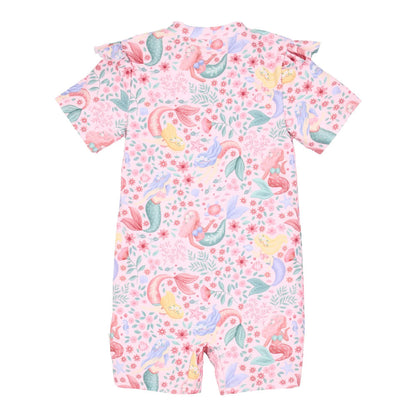 Costume da Bagno Bimba 'Dreamy Mermaid' (Maniche Corte e Zip Lunga)