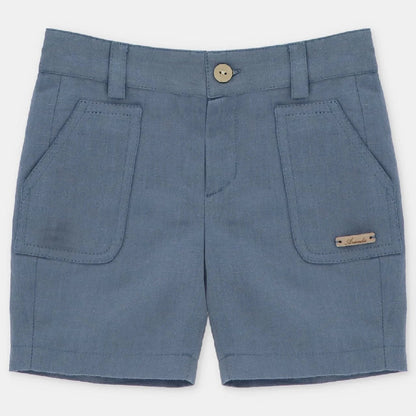 Pantaloni corti in tessuto - Blu