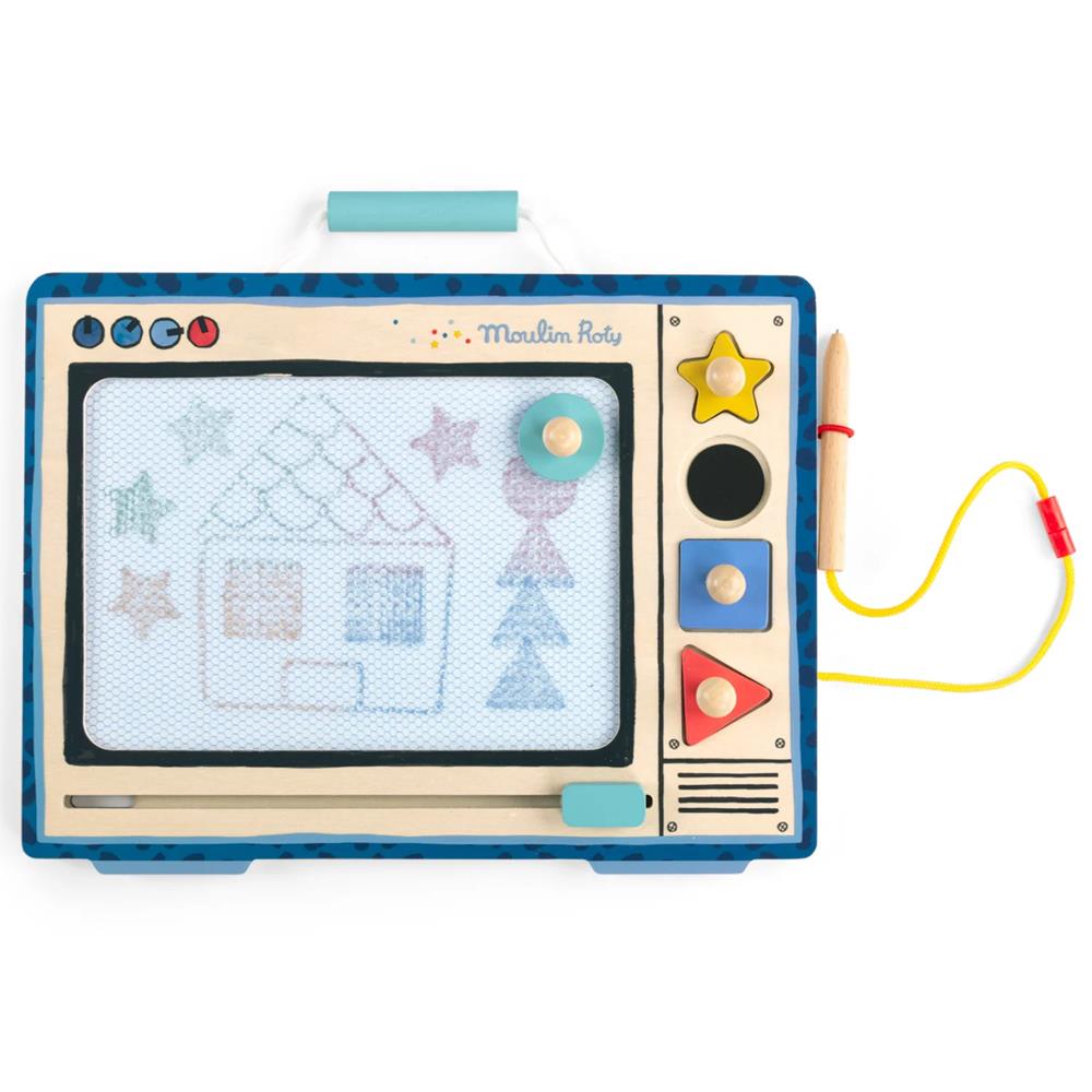 Lavagna magnetica in legno - Puce e Pilou