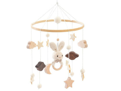Giostrina per Culla Axis con supporto in legno - Coniglietto