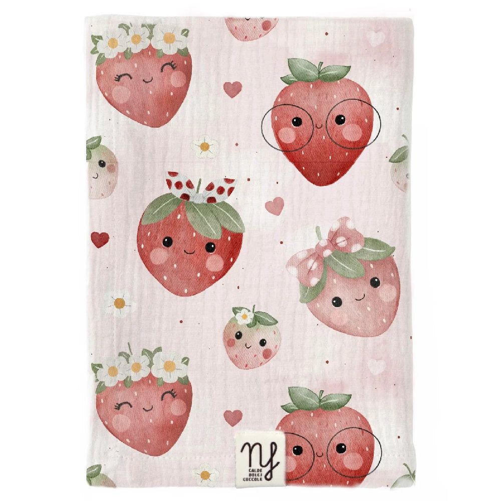 Mussola per neonato in doppia garza di Cotone (Multiuso e Made in Italy) - 90x65cm