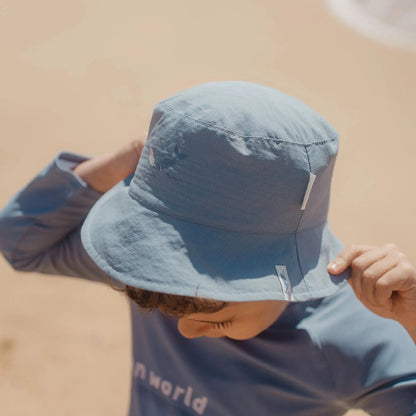 Cappellino alla Pescatora 'Ocean Splash' (Reversibile in Seersucker e Ripstop)