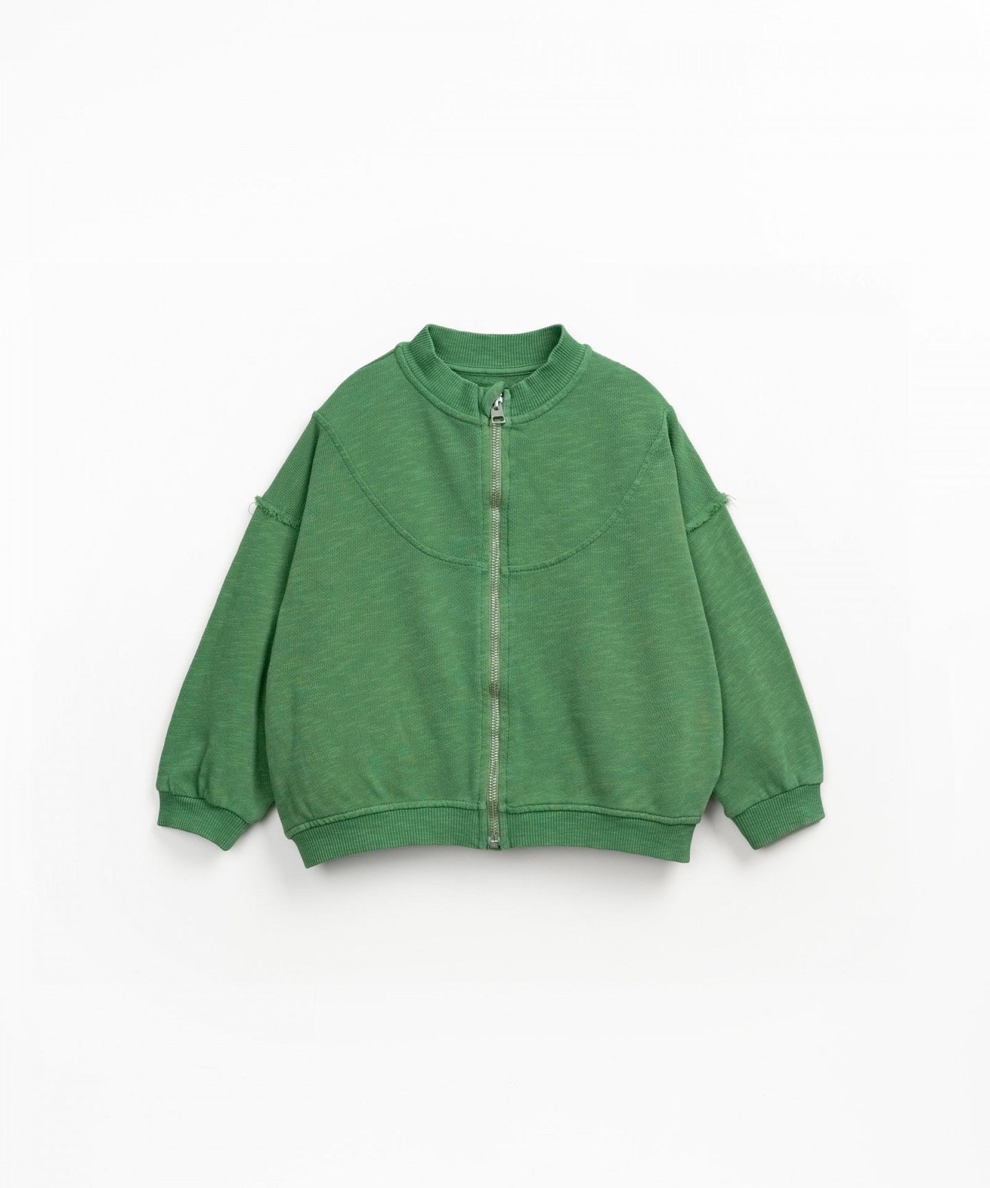 Felpa con zip in cotone