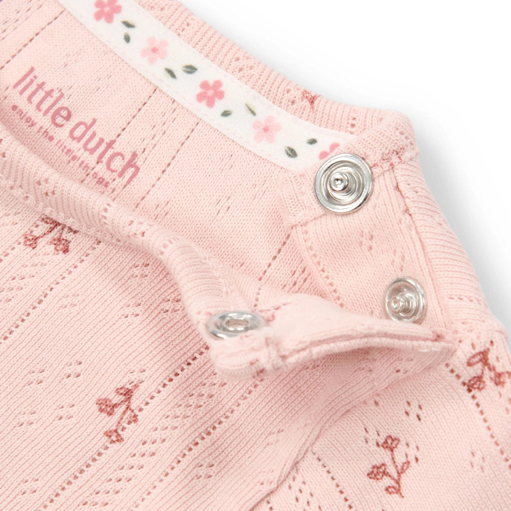 T-Shirt maniche Corte in Cotone Biologico Pointelle - Fairy Flowers