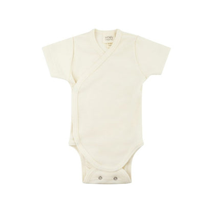 Body a maniche corte in lana merino/seta - Certificato Oeko Tex