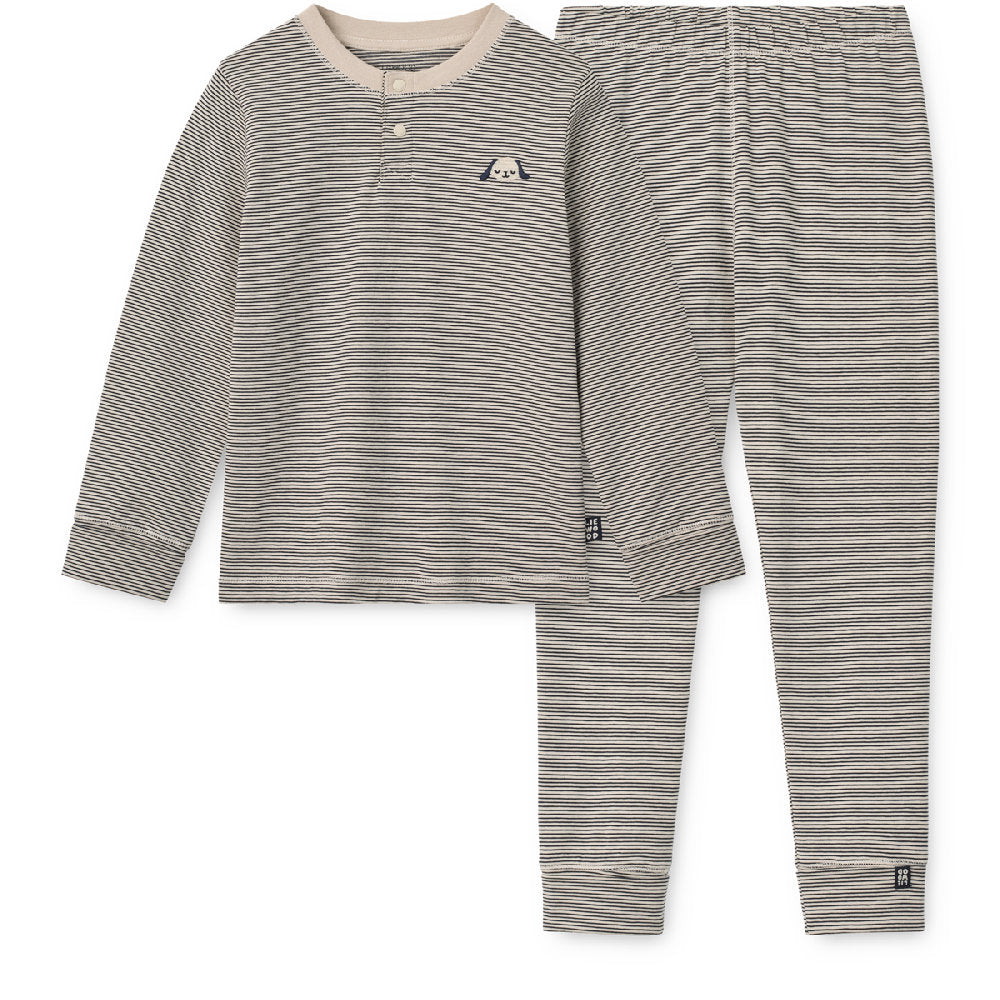Pigiama per Bambini a Righe in Cotone Biologico ed Elastan 'Wilhelm Grow' Liewood