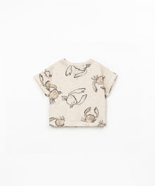 T-SHIRT DI MAGLIA FIAMMA CON STAMPA