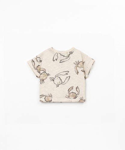 T-SHIRT DI MAGLIA FIAMMA CON STAMPA