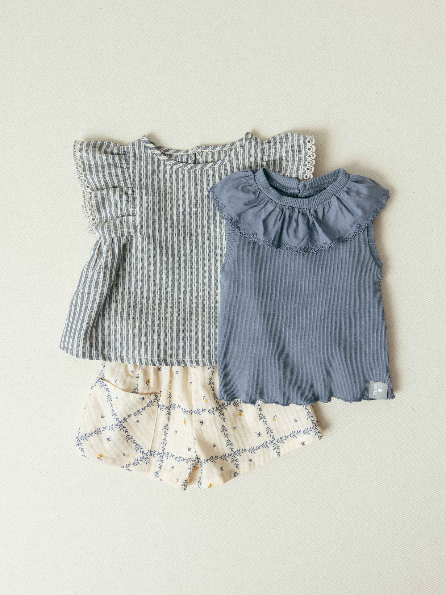 Shorts Pull-up in Cotone Morbido con Stampa e Texture
