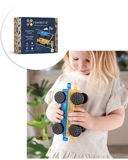 Connetix 2 pezzi - Auto Arcobaleno - 100% Plastica ABS Atossica
