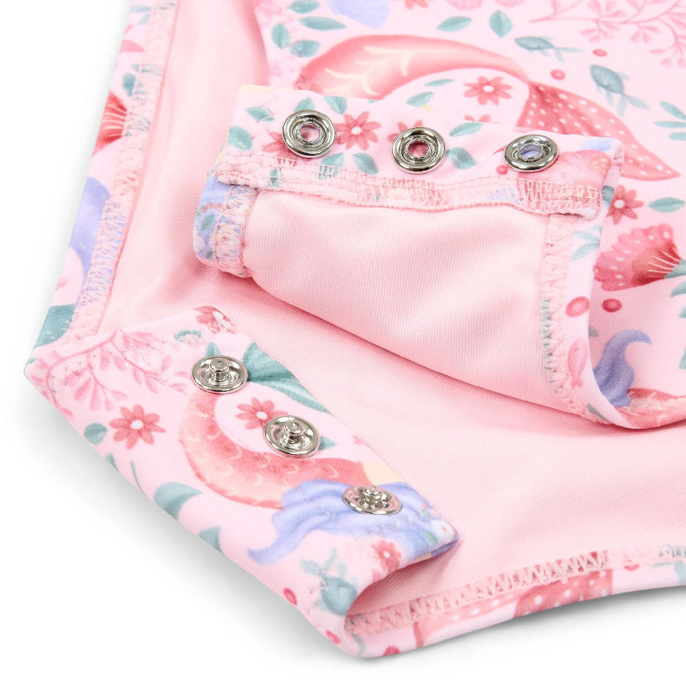 Costume da Bagno Bimba 'Dreamy Mermaid' (Bottoni al Cavallo e Volant)