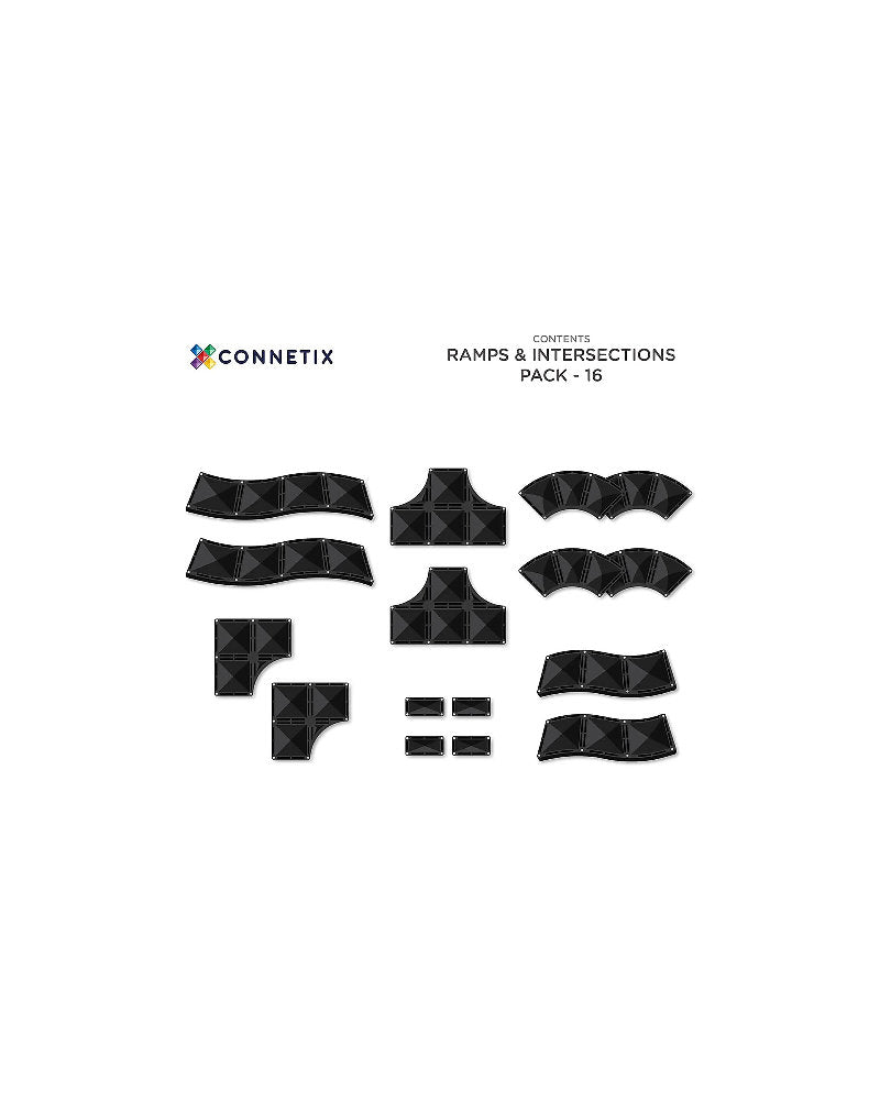 Set Espansione Strade Magnetico 'Rampe e Intersezioni' Connetix  - 16 Pezzi