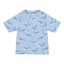 Maglietta da Bagno a Maniche Corte 'Ocean Splash' (Protezione UPF40+ e Zip)