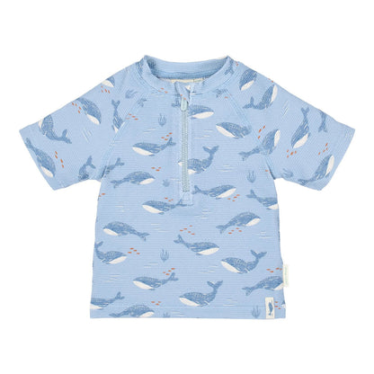 Maglietta da Bagno a Maniche Corte 'Ocean Splash' (Protezione UPF40+ e Zip)