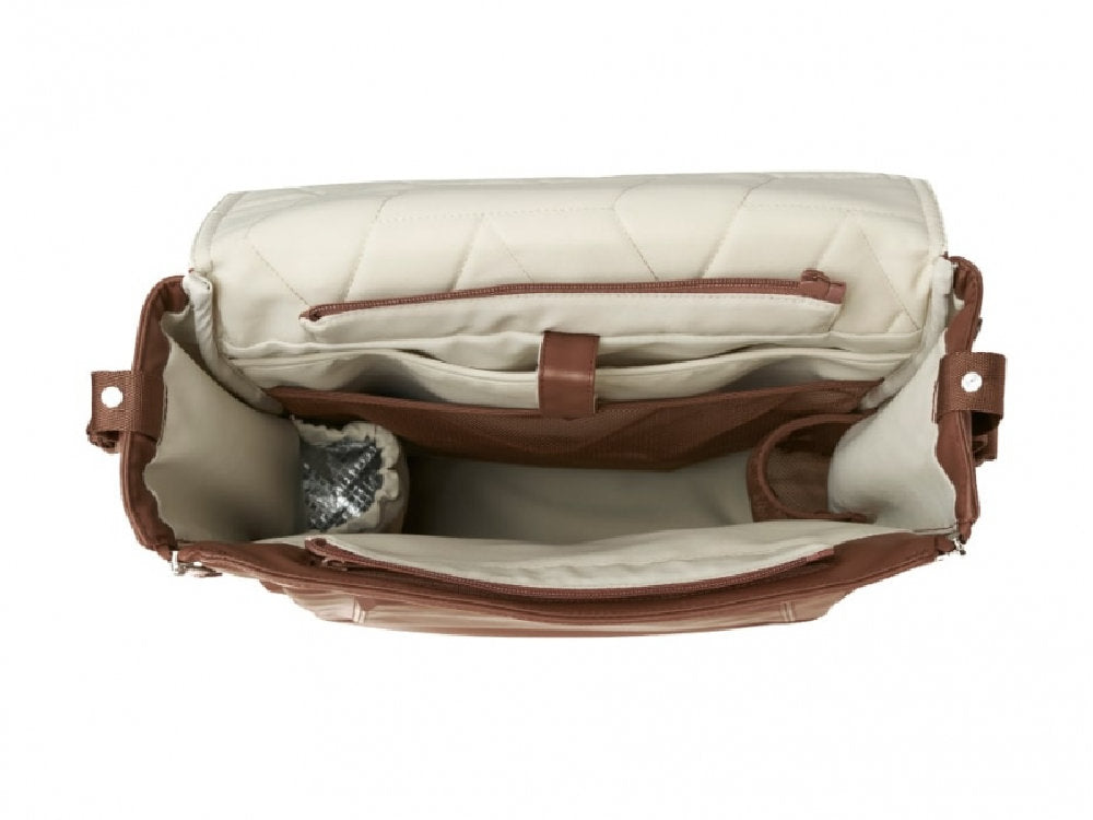 Borsa zaino Premium con fasciatoio - Classic Cognac
