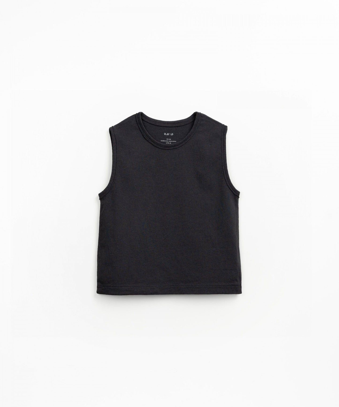 T-shirt smanicata in jersey