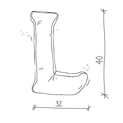 Lettera in velluto L