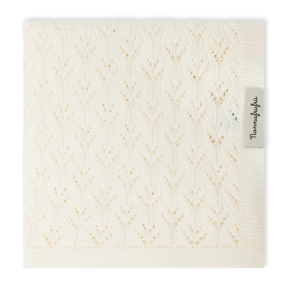 Copertina neonato Estiva Traforata (50% Cotone Biologico e 50% Bambù) - 80x100cm