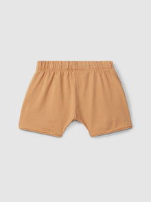 Shorts Pull-up in Jersey di Cotone con Bottoni in Legno