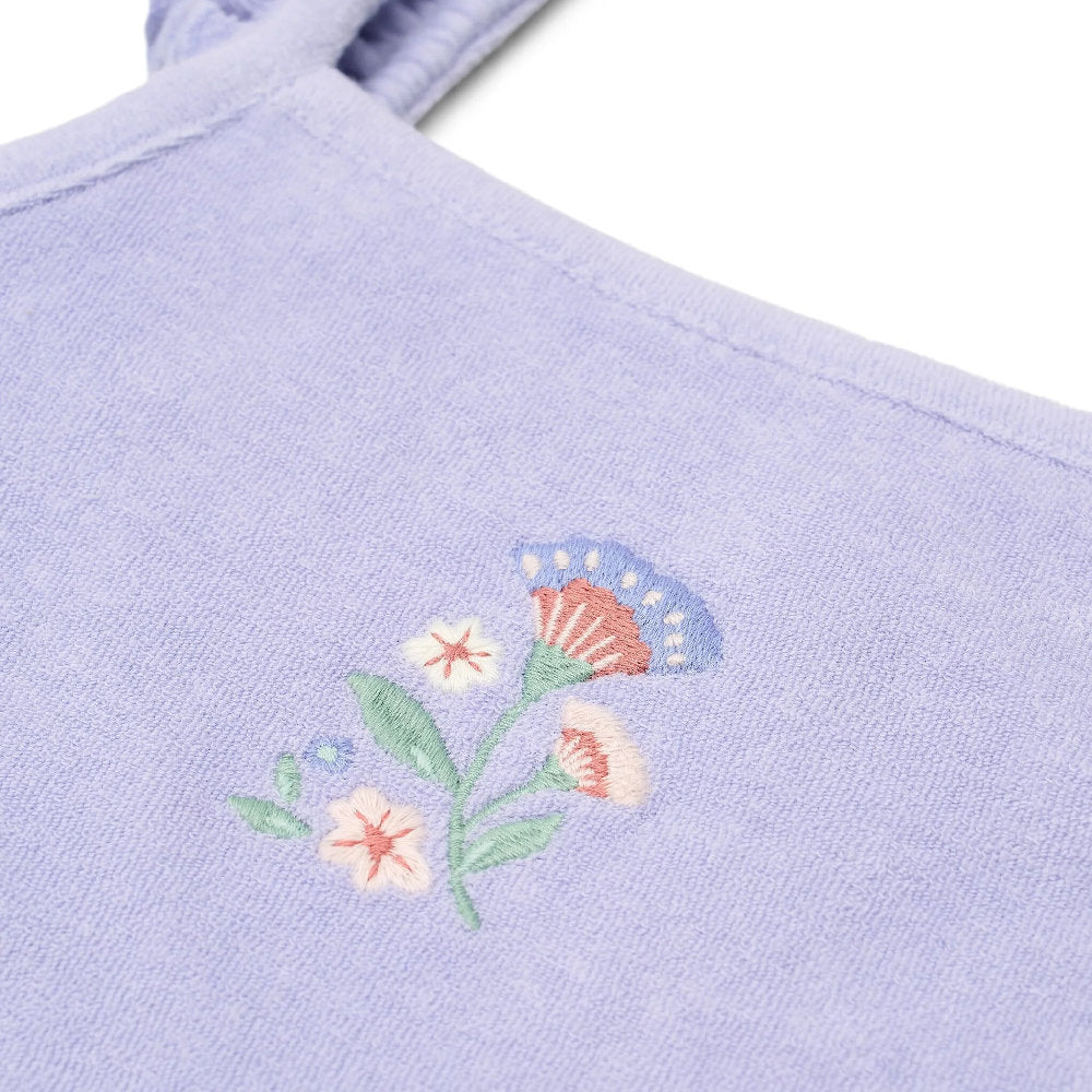 Completo Estivo Bimba 'Dreamy Purple' in Cotone Biologico (Top e Pantaloncini)