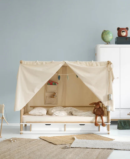 Letto in Rovere Massello 'Camp Nomad Canopy Bed'- 90 x 180 cm