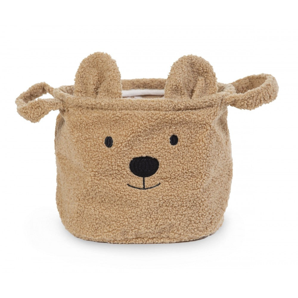 Cesto portaoggetti teddy brown - bello e morbido!