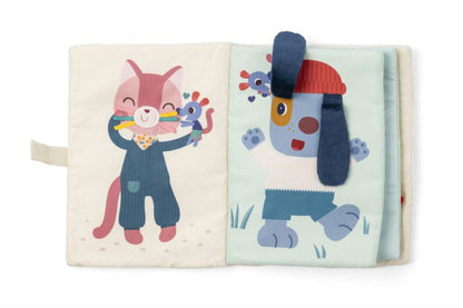 Libretto Sensoriale in Stoffa 'Le Tattili Scoperte di Nina il Topolino'