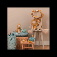 Peluche leone gigante con bebè paprika