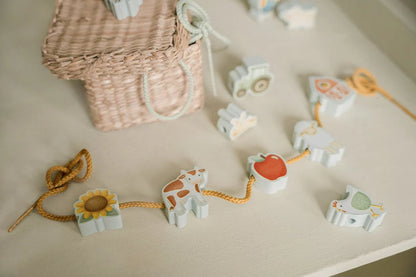 Set di sagome da infilare in legno - Little Farm