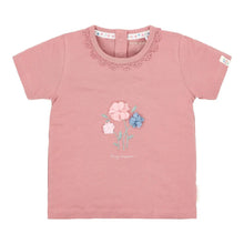 Maglietta Bambina in Cotone Biologico - Pink Blush con Volant