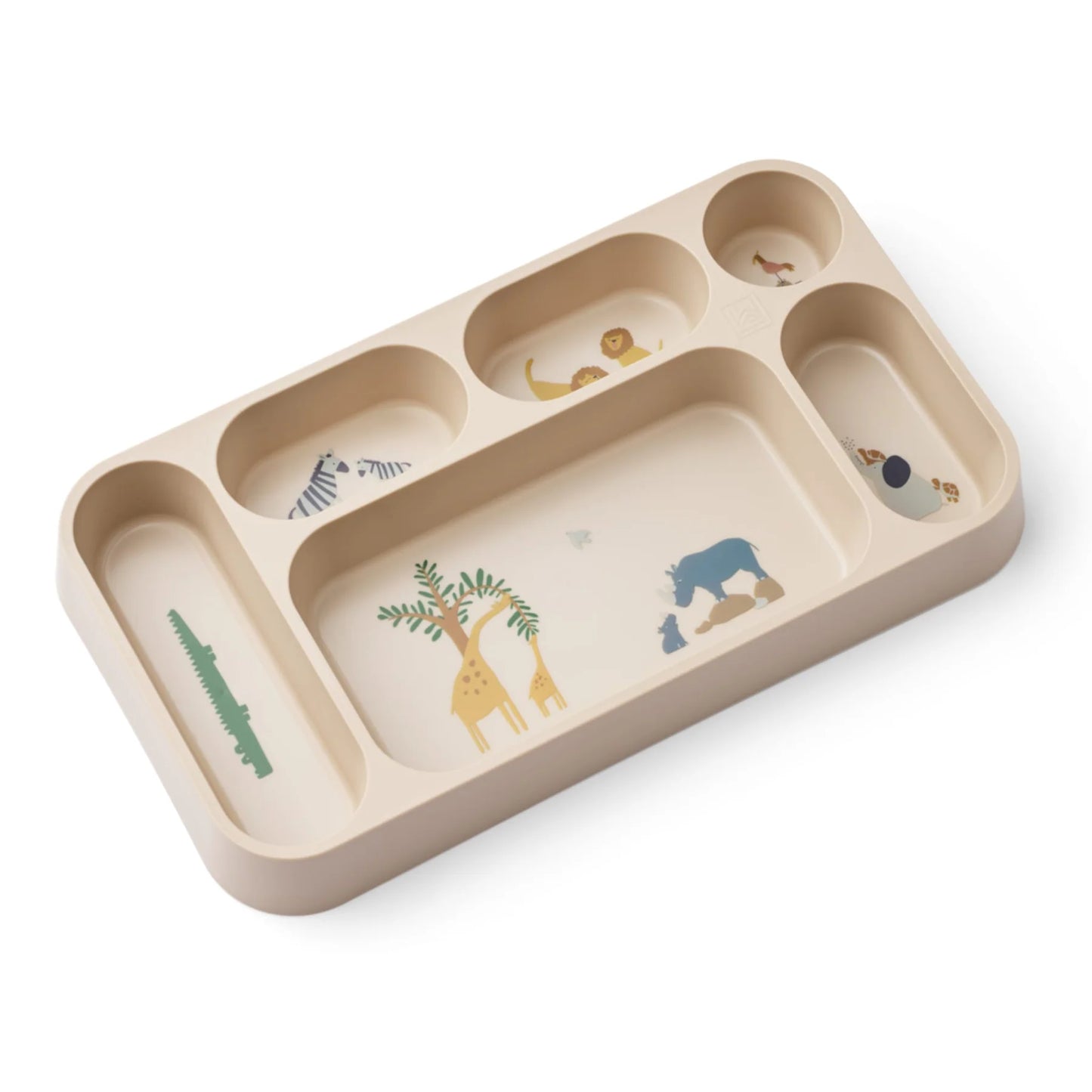 Piatto in silicone con divisori mosu