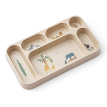 Piatto in silicone con divisori mosu