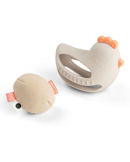 Gioco Multisensoriale 2-in-1 - Massaggiagengive e Sonaglio - Clucky