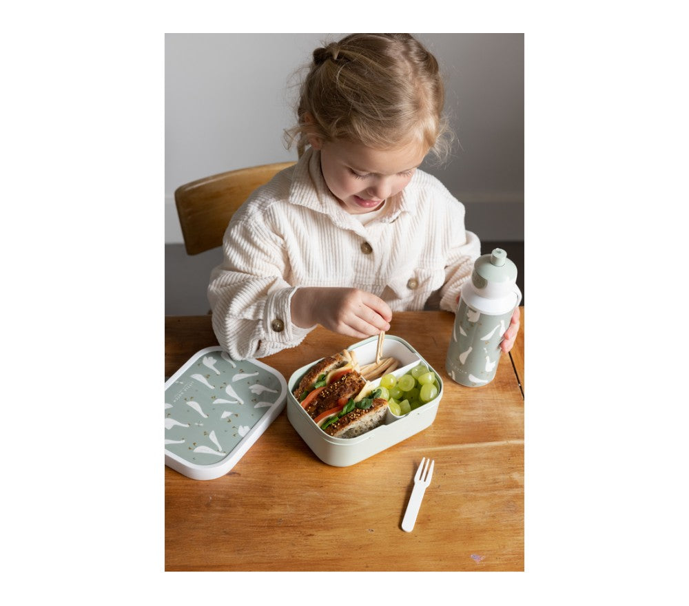 Lunch Box con divisori - Porta pranzo con forchetta