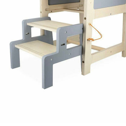 Torre montessoriana d'osservazione - Con sgabello e lavagna