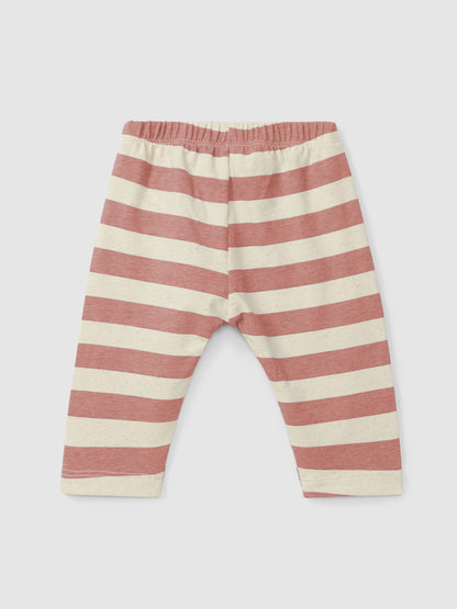 Pantaloni Pull-up in Jersey e Lino a Righe