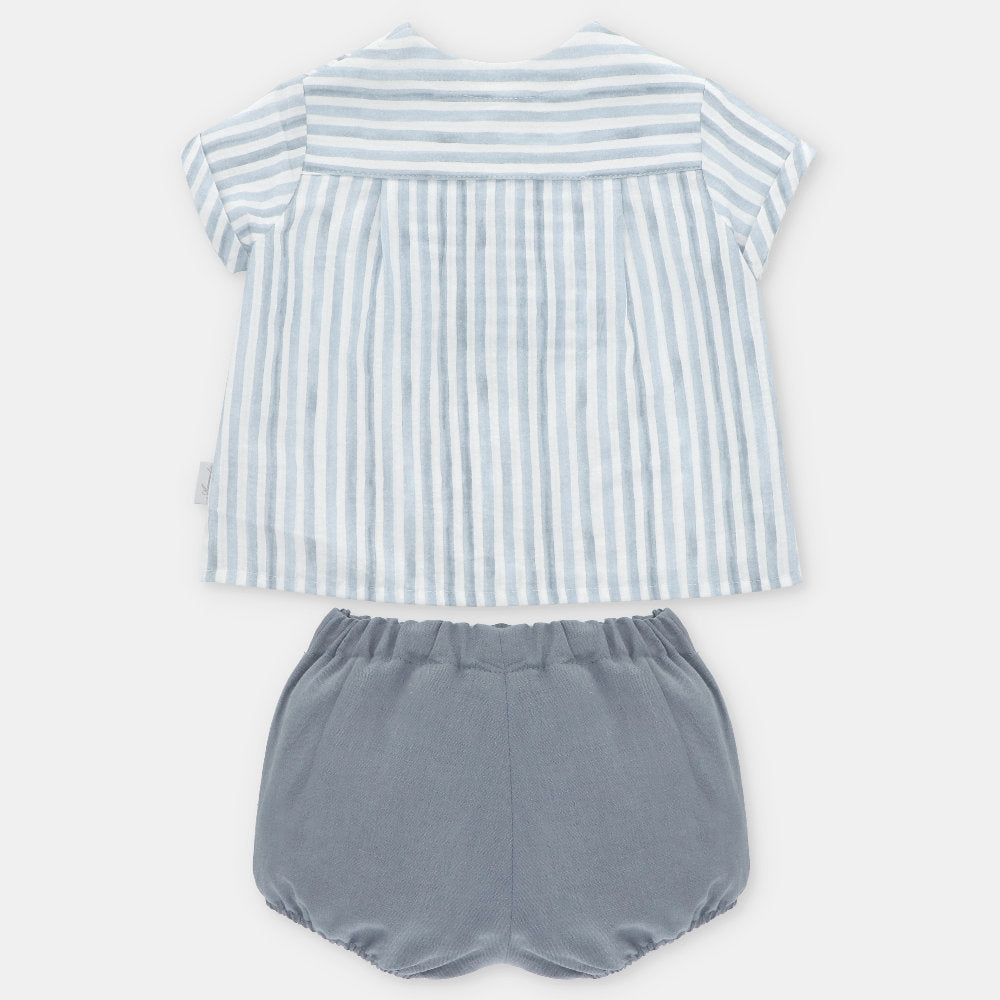 COMPLETO CAMICIA & PANTALONI IN TESSUTO BAMBINO SU