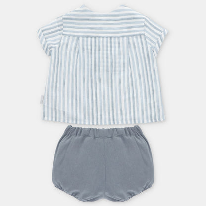 COMPLETO CAMICIA & PANTALONI IN TESSUTO BAMBINO SU