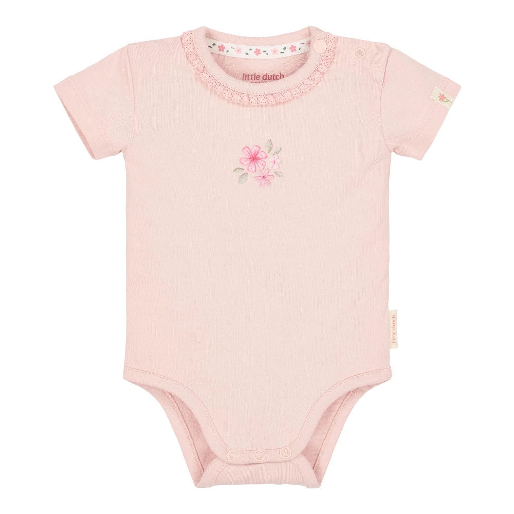 Body maniche corte in Cotone Biologico - Pink Blossom