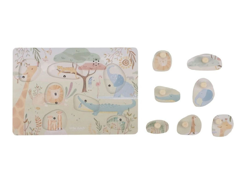 Puzzle sonoro in legno FSC - Safari Friends