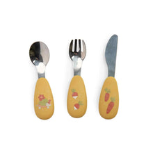 Set posate in silicone e acciaio