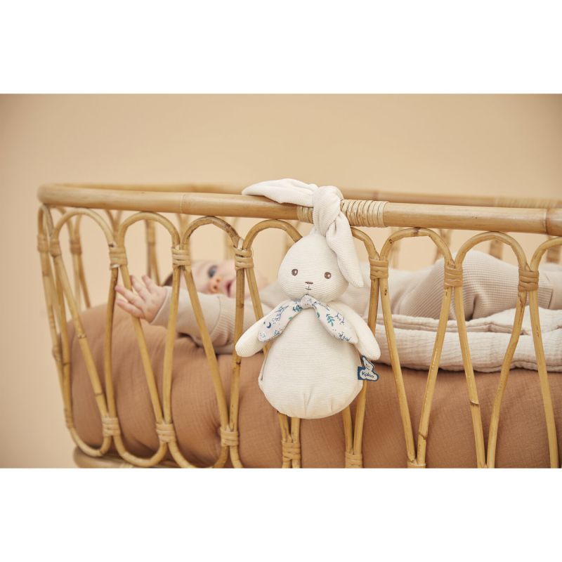 Peluche Coniglio con Luce Notturna (17 cm - Ricaricabile USB - Velluto a Coste Riciclato)