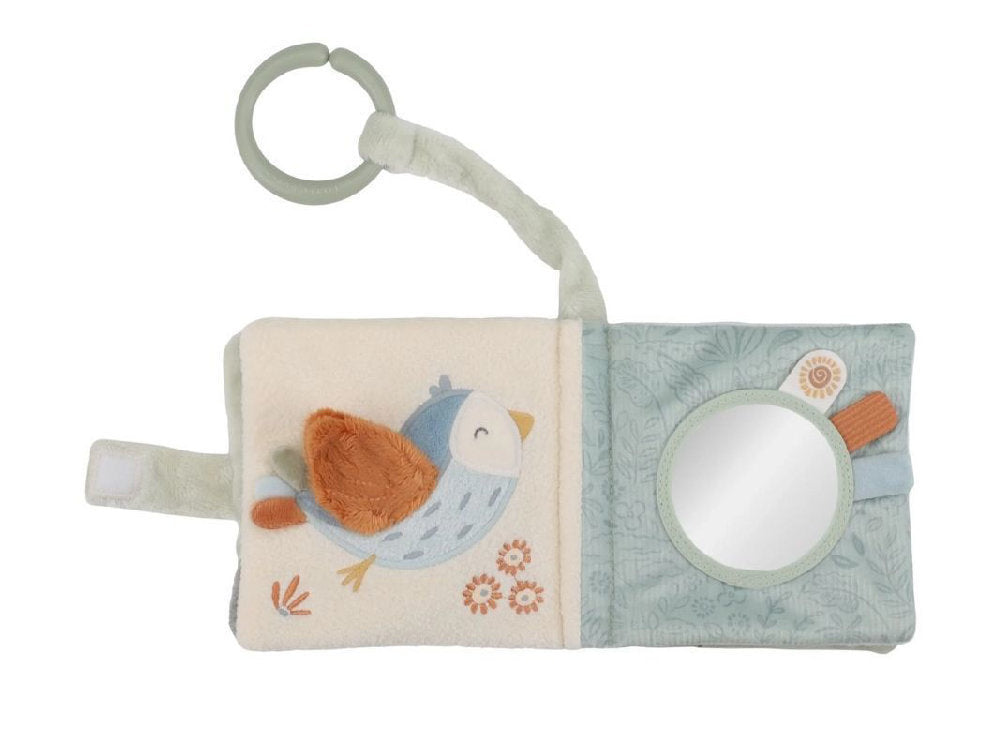 Libretto attività sensoriale in tessuto Safari Friends- Aggancialo al tuo passeggino