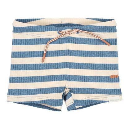Costume da Bagno 'Ocean Blue Stripes' (Tessuto a Costine Tinto in Filo)