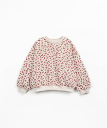 Felpa in cotone con stampa - 90% Cotone rigenerato