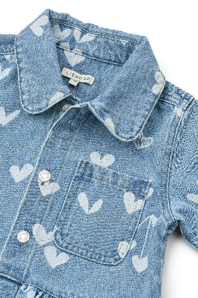 Kenza overshirt in denim - 100% morbido cotone