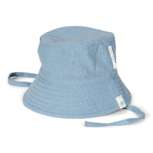 Cappellino Parasole in Mussola di Cotone Biologico - Blu