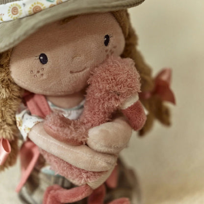 Peluche Bambola di Stoffa 'Rosa Safari' Little Dutch con Fenicottero (35 cm)